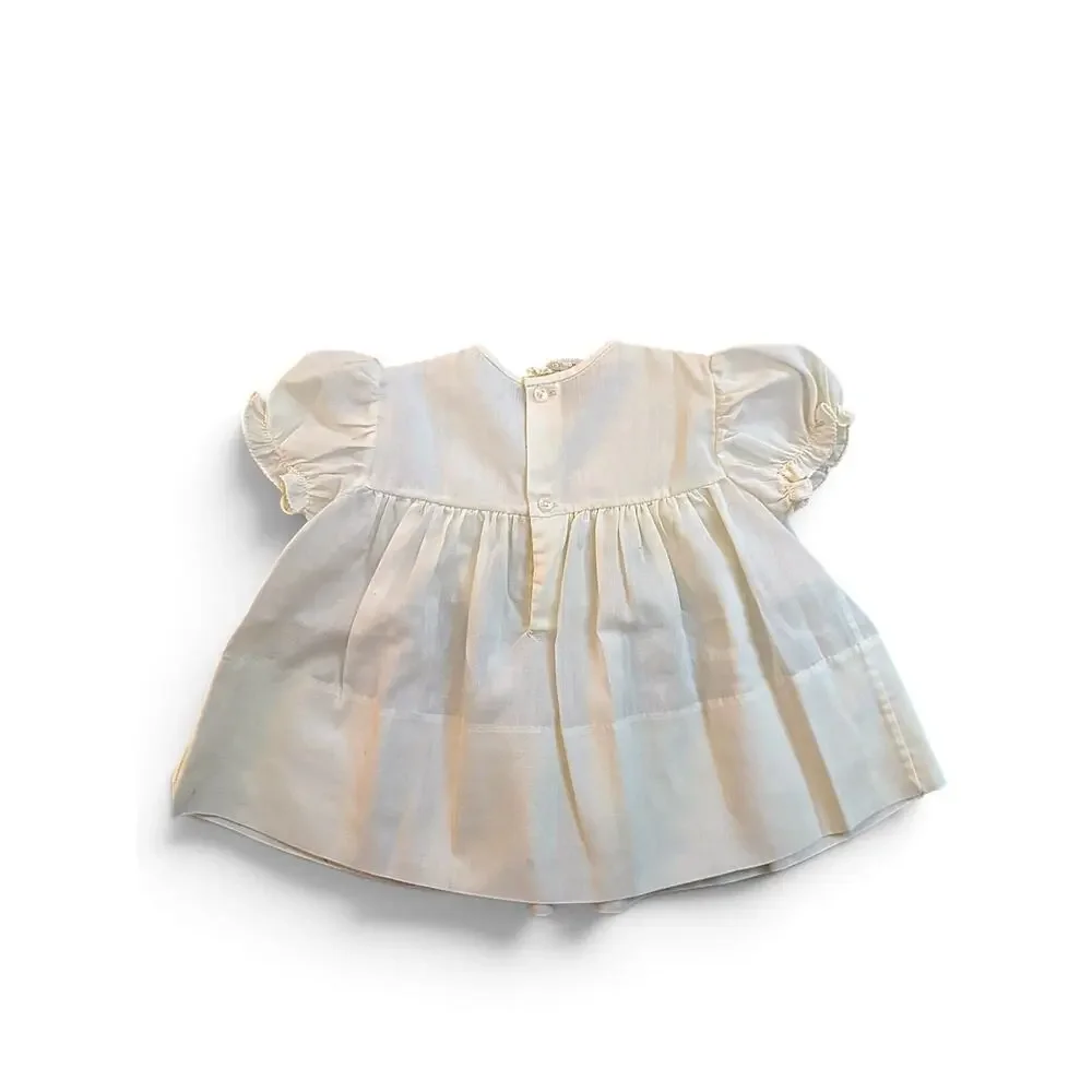 Vintage Feltman Brothers Heirloom White Lace Smocked Dress 6–9 Months Baptism